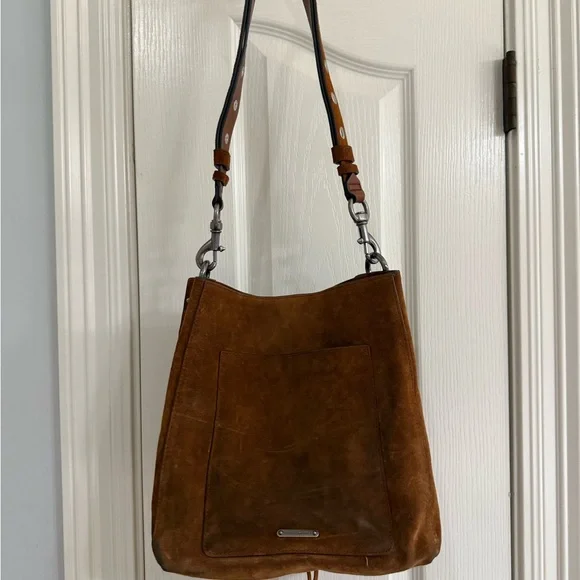 Rebecca Minkoff Brown Suede Shoulder Bag - Picture 2 of 7